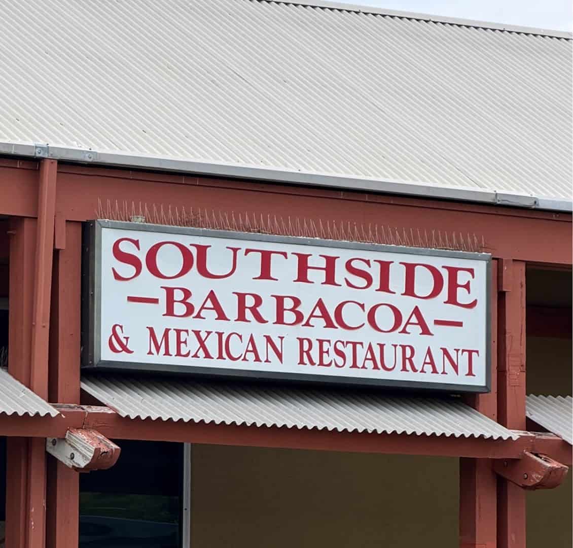 Southside Barbacoa and Mexican Restaurant sign in Corpus Christi