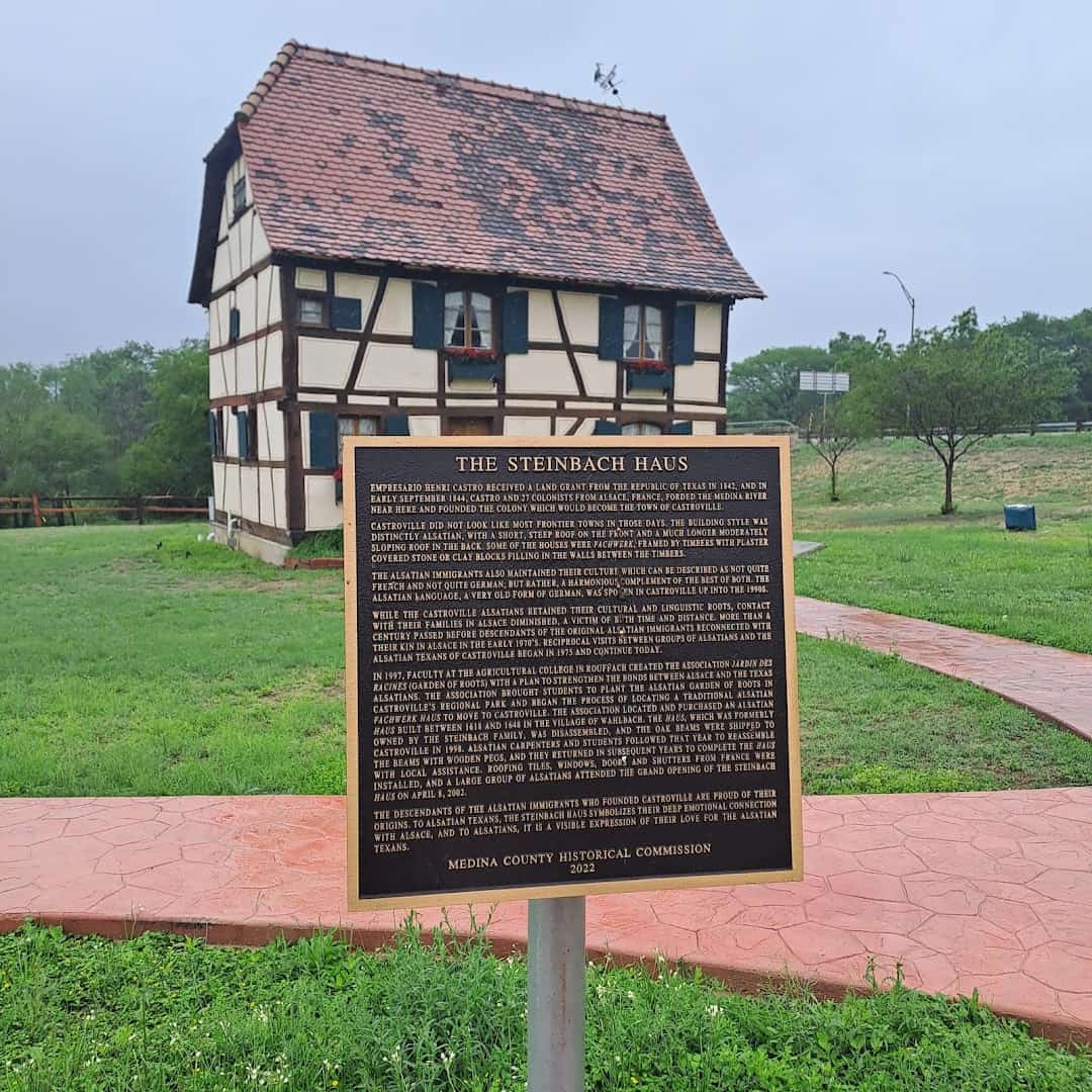 The Steinbach Haus, a half-timbered Alsatian house in Castroville, Texas