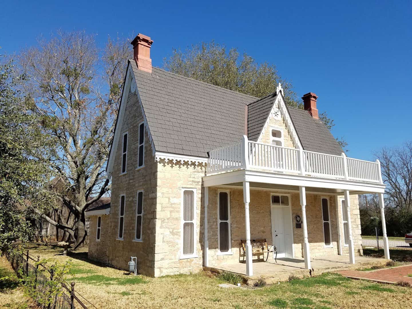 Historic limestone home in Stephenville, Texas
