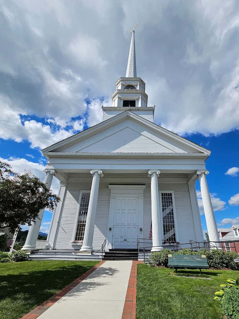 Stowe Community Church white steeple, Stowe, Vermont