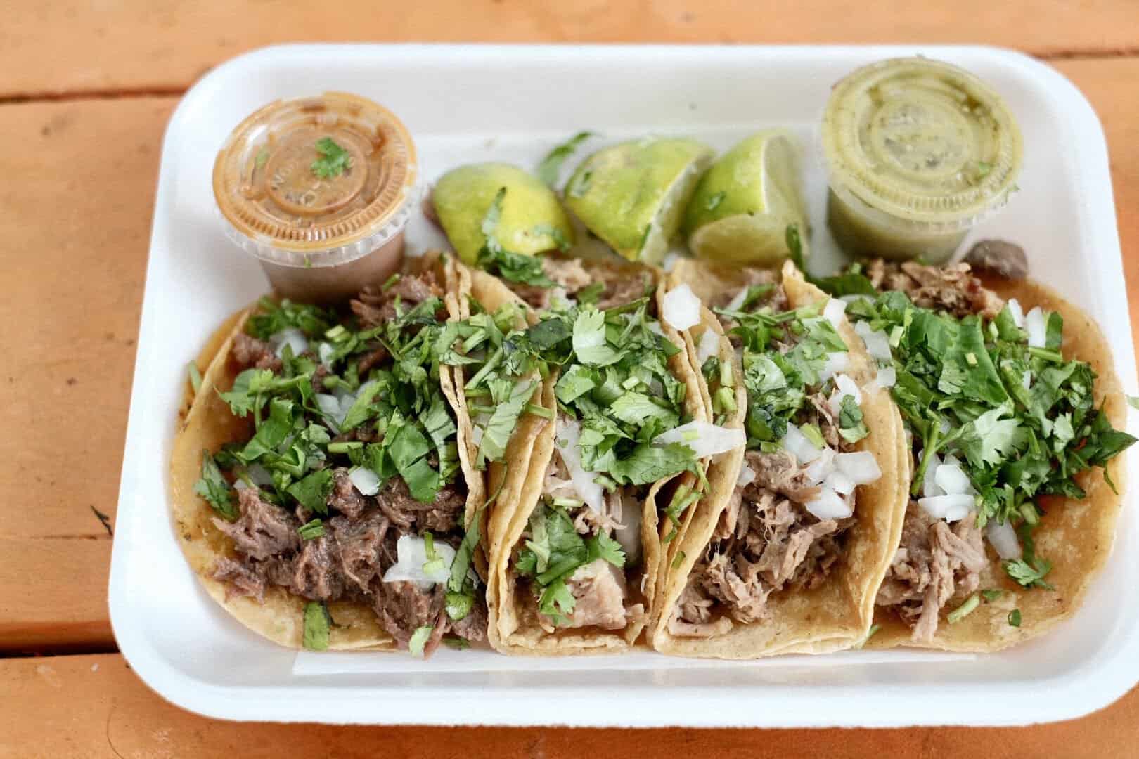 Mexico City style street tacos at Cuantos Tacos in Austin