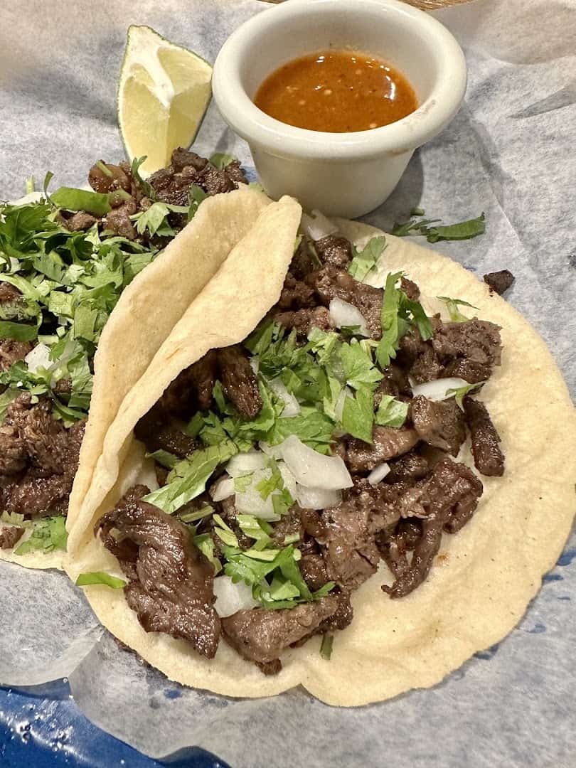 Carne asada street tacos at Revolver Taco Lounge in Dallas