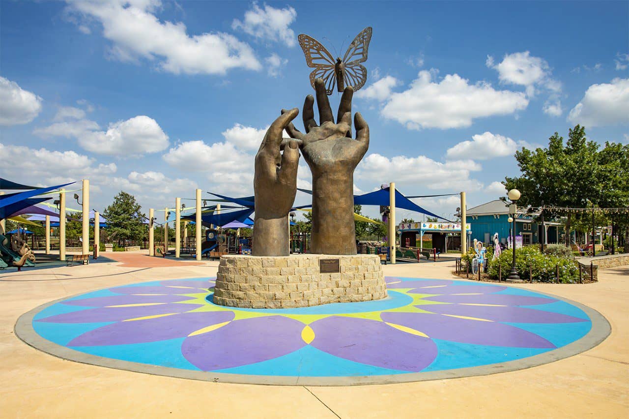 Taking Flight bronze sculpture at Morgan's Wonderland in San Antonio