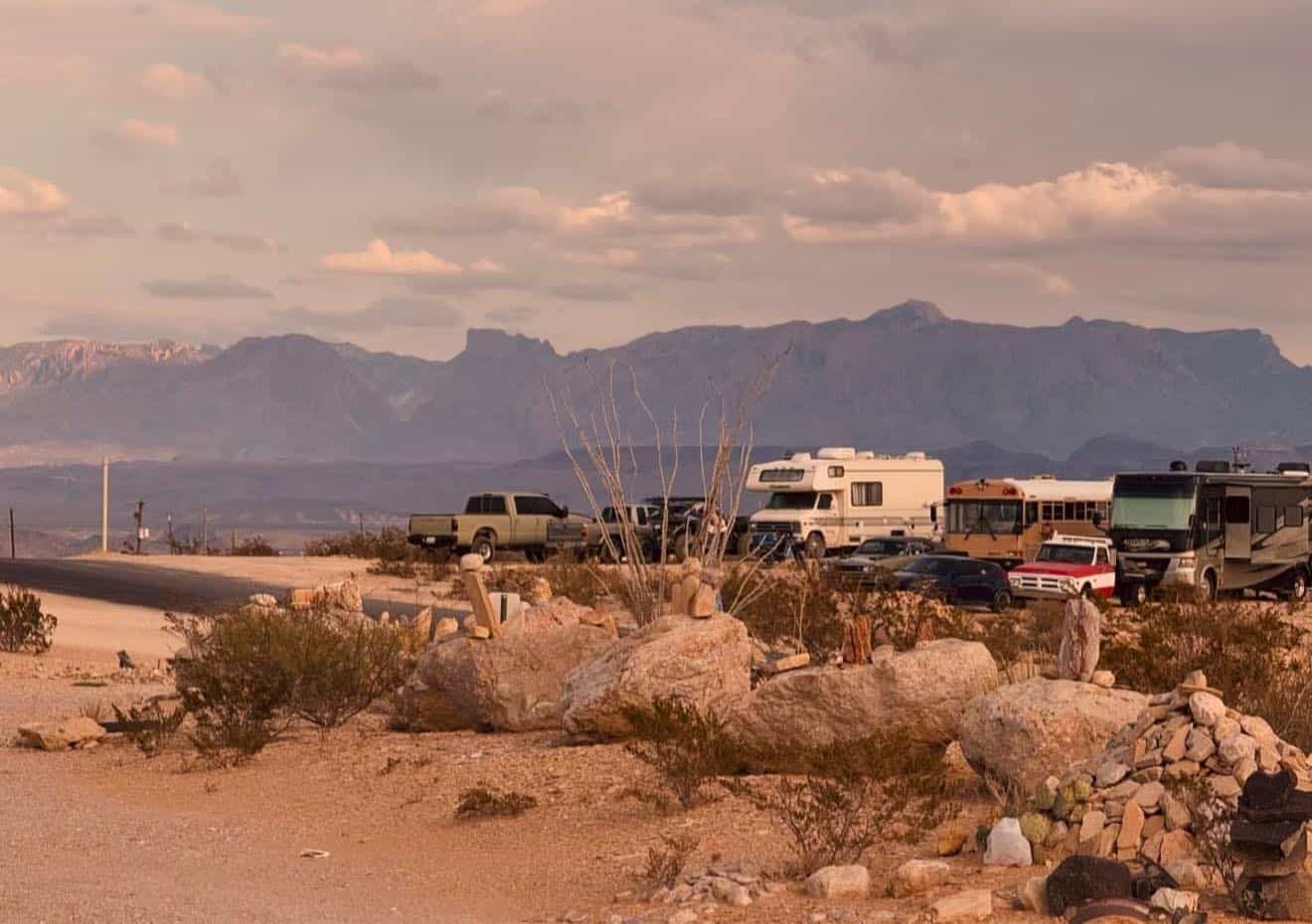 The high desert with distant mountains near Terlingua and Big Bend, Texas