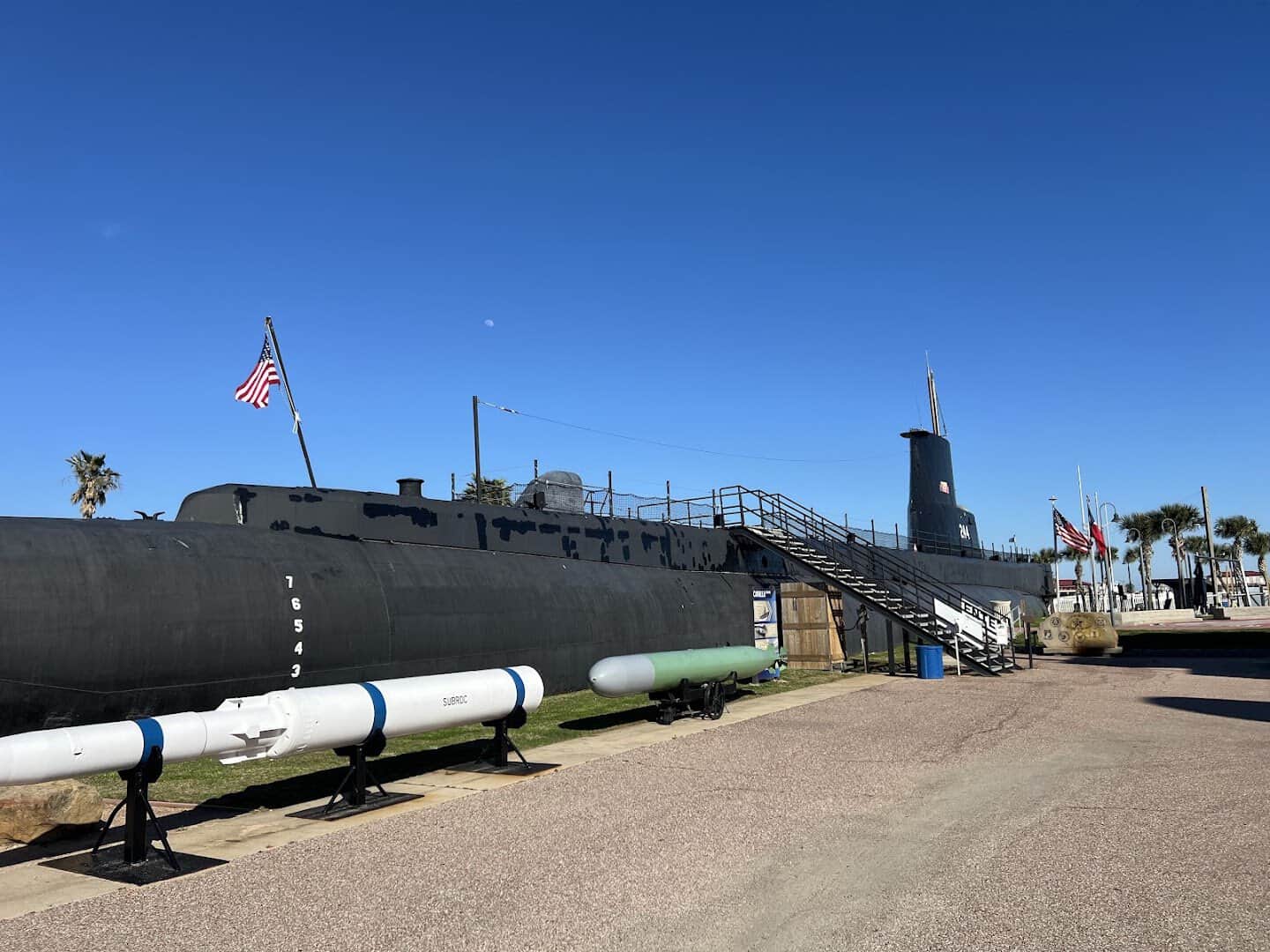 The full length of the USS Cavalla submarine on display at Seawolf Park, Galveston