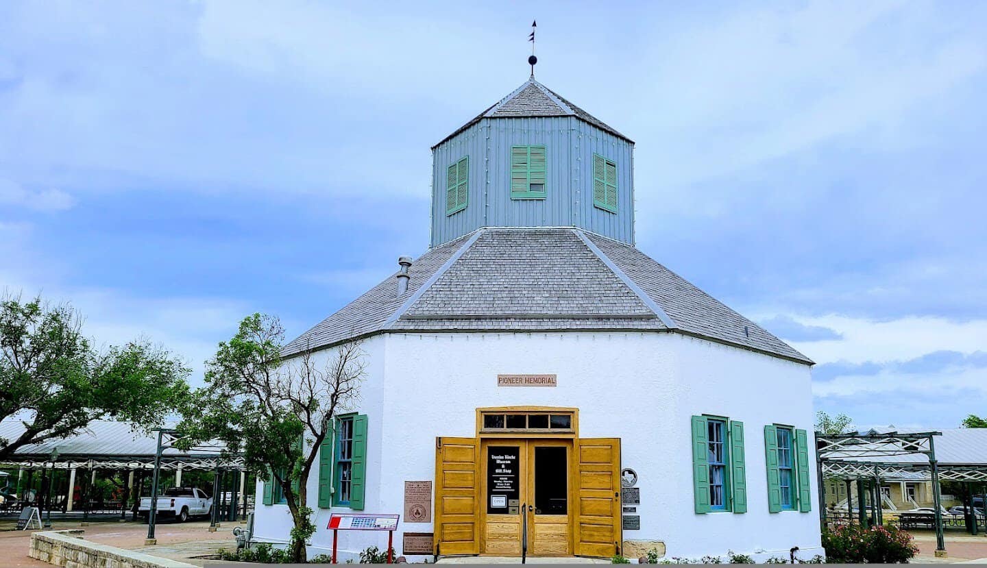 Octagonal Vereins Kirche on the Marktplatz in Fredericksburg, Texas