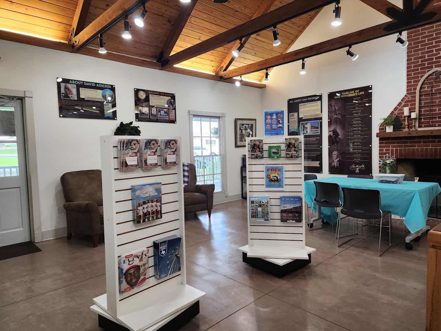 Gift shop inside the Sam Houston Statue Visitor Center