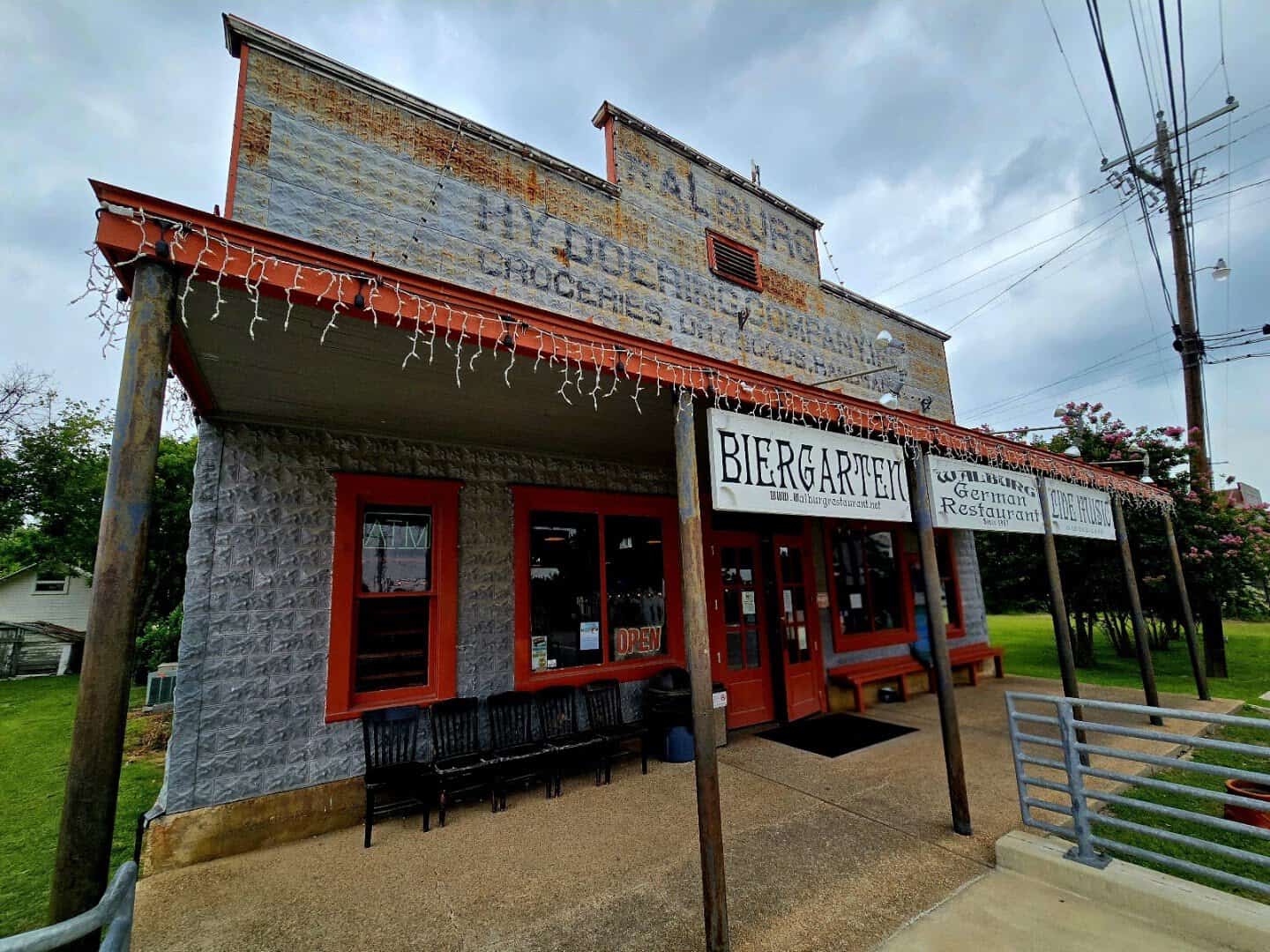 Walburg Restaurant and Biergarten building in Walburg, Texas