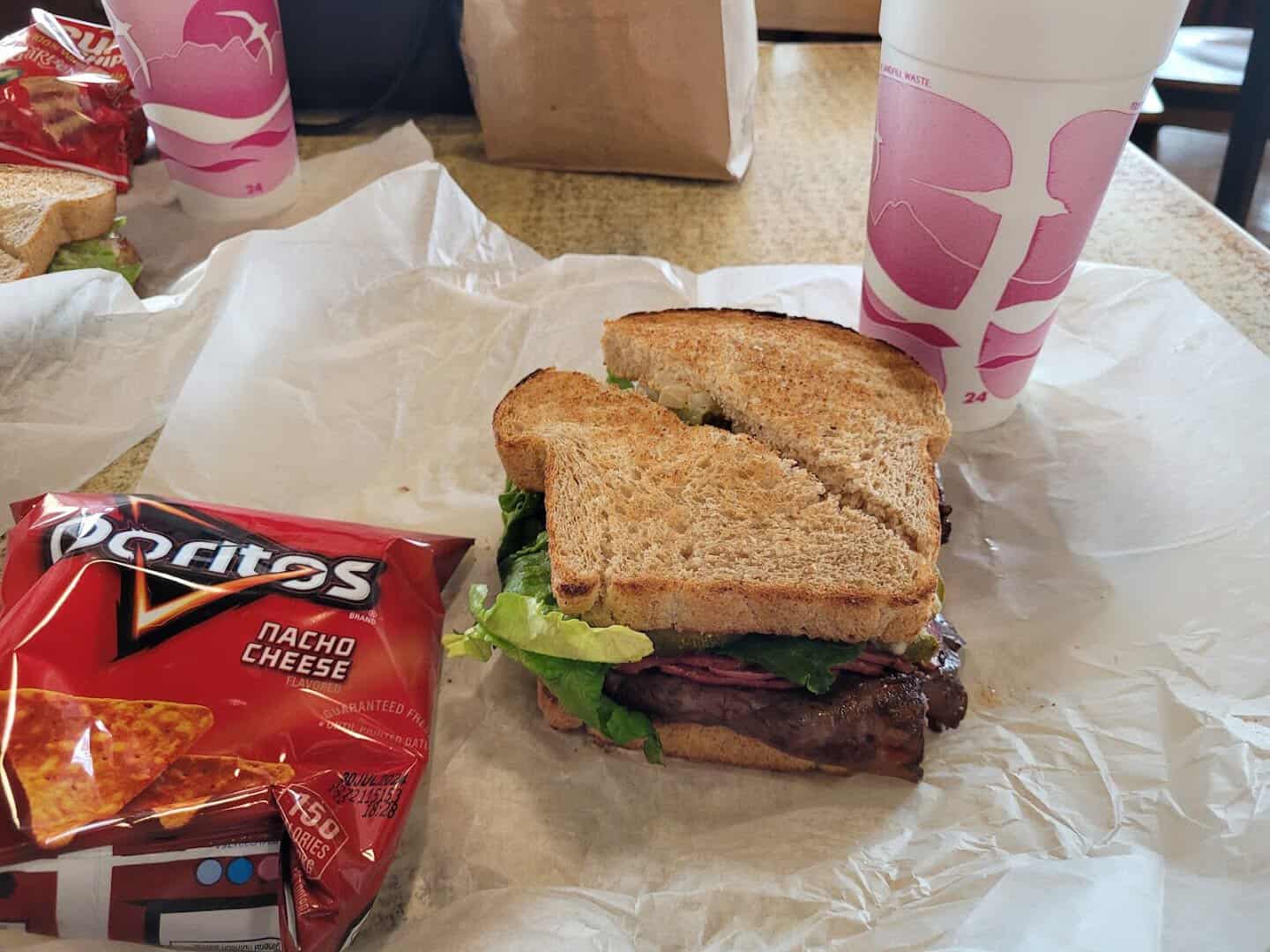 Deli sandwich from Weikel's Bakery in La Grange, Texas