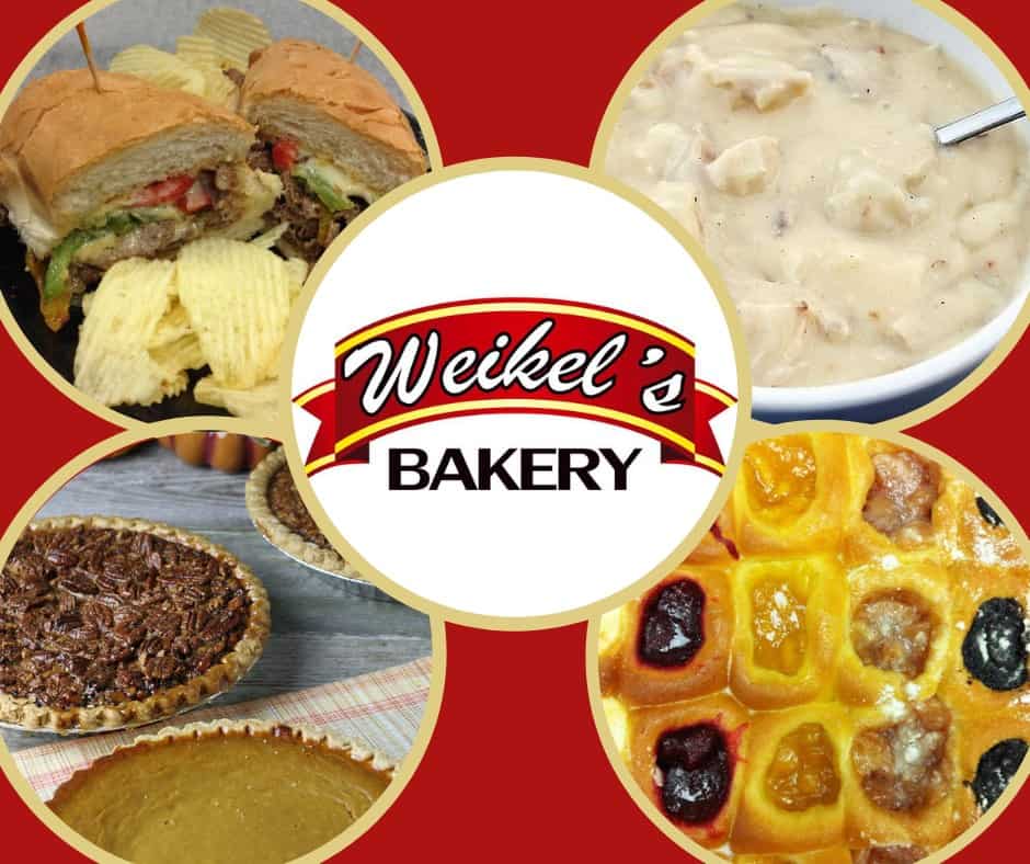 Kolaches and baked goods at Weikel's Bakery in La Grange, Texas