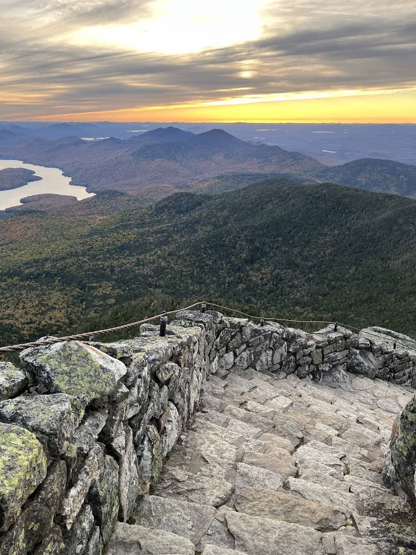 Autumn panorama from Whiteface Mountain over the Adirondacks near Lake Placid, New York