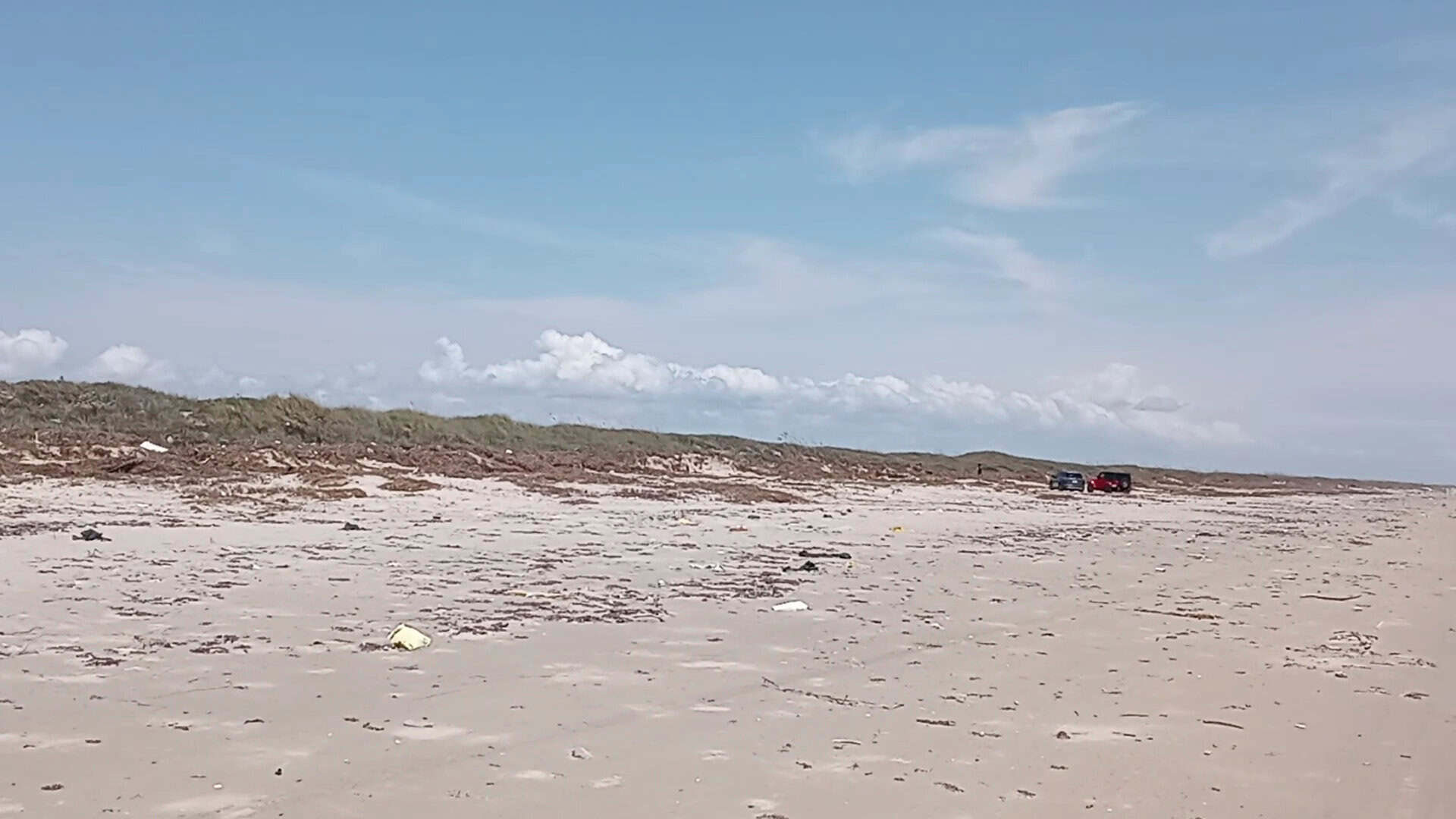 A wide open Texas Gulf beach at Port Aransas