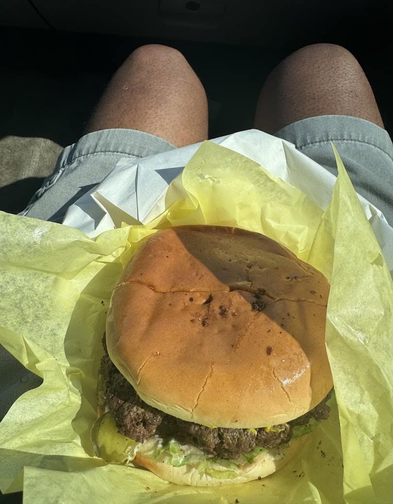 Big hand-pattied burger at Wingfield's in Dallas