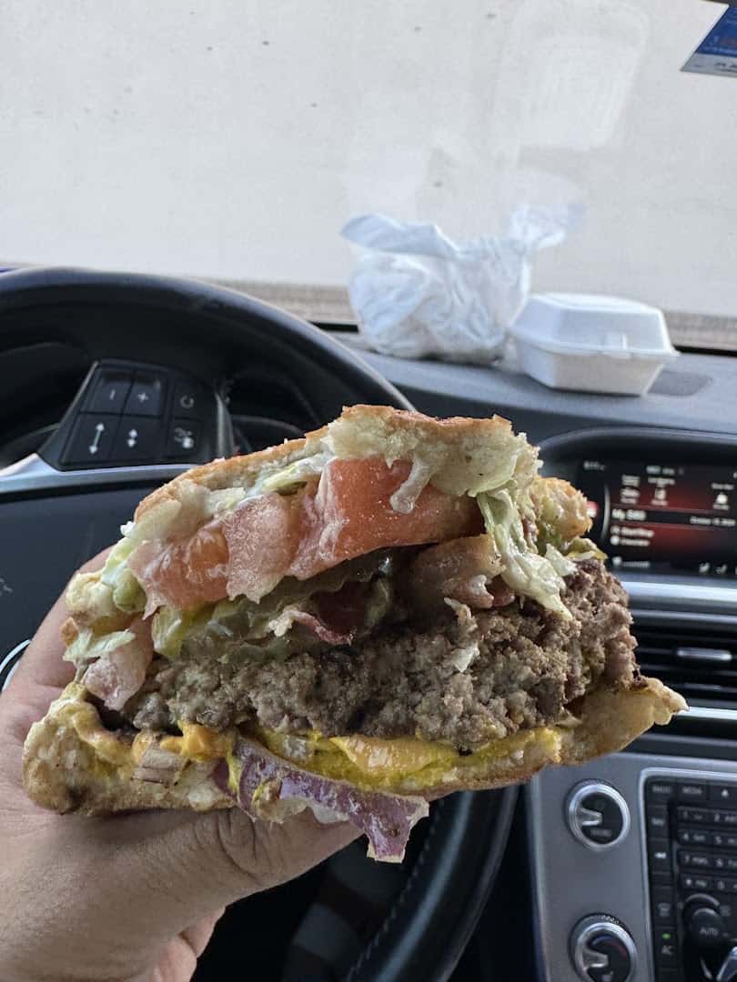 Loaded double cheeseburger at Wingfield's in Dallas