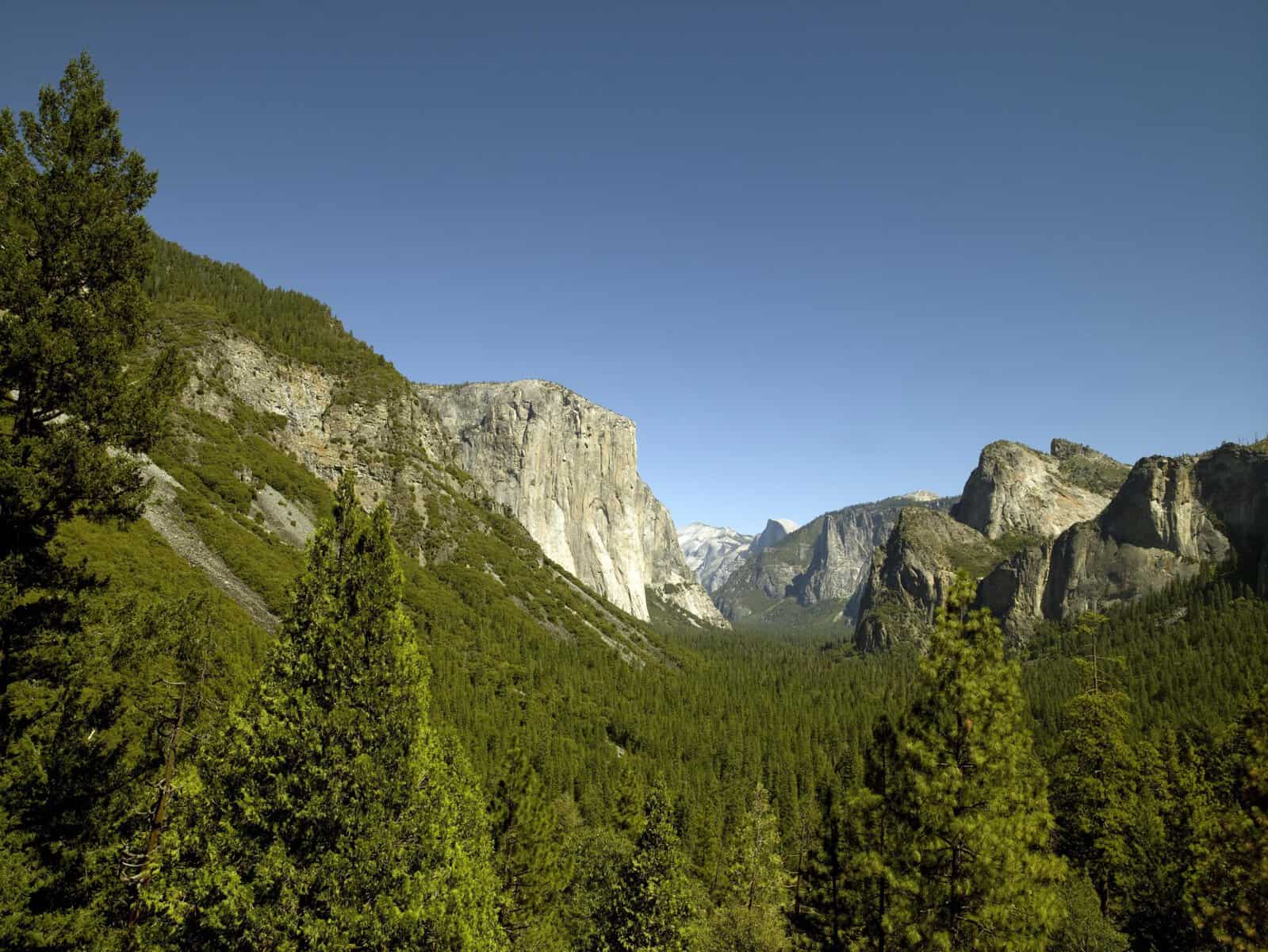 Tunnel View of Yosemite Valley with El Capitan and Half Dome, California